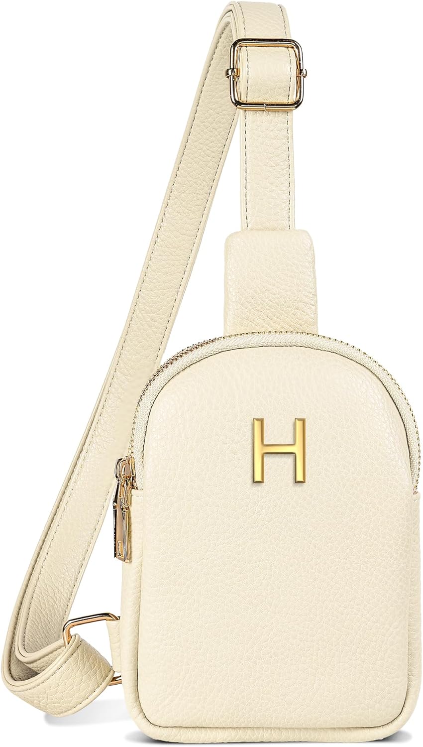 Gifts for Teen Girls, Initial Crossbody Bags for Women Girls, Lightweight Mini Shoulder Bag, Leather Waterproof Sling Bag, Monogrammed Gifts for Teens, Cute Trendy Stuff, Travel Essentials