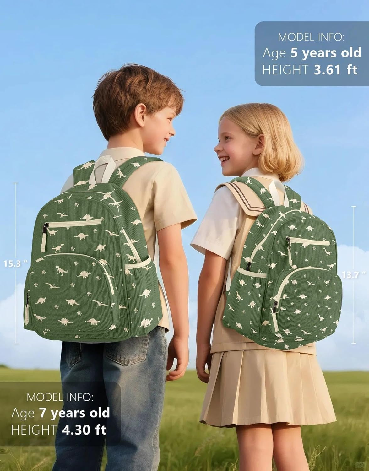 Corduroy Toddler Backpack for Boys 2-5, Cute Kids Backpacks Boys - Preschool Kindergarten Backpack