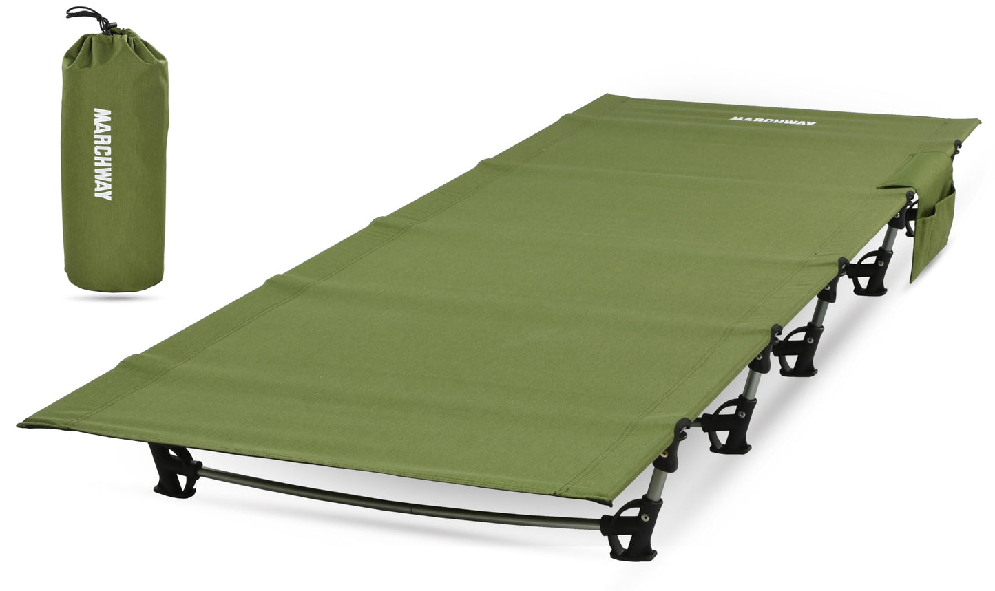 MARCHWAY Ultralight Folding Tent Camping Cot Bed, Portable Compact for Outdoor Travel, Base Camp