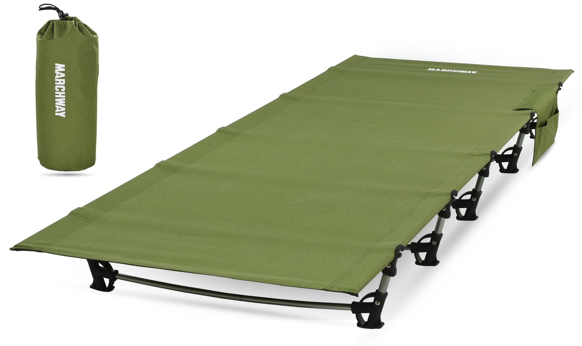 MARCHWAY Ultralight Folding Tent Camping Cot Bed, Portable Compact for Outdoor Travel, Base Camp