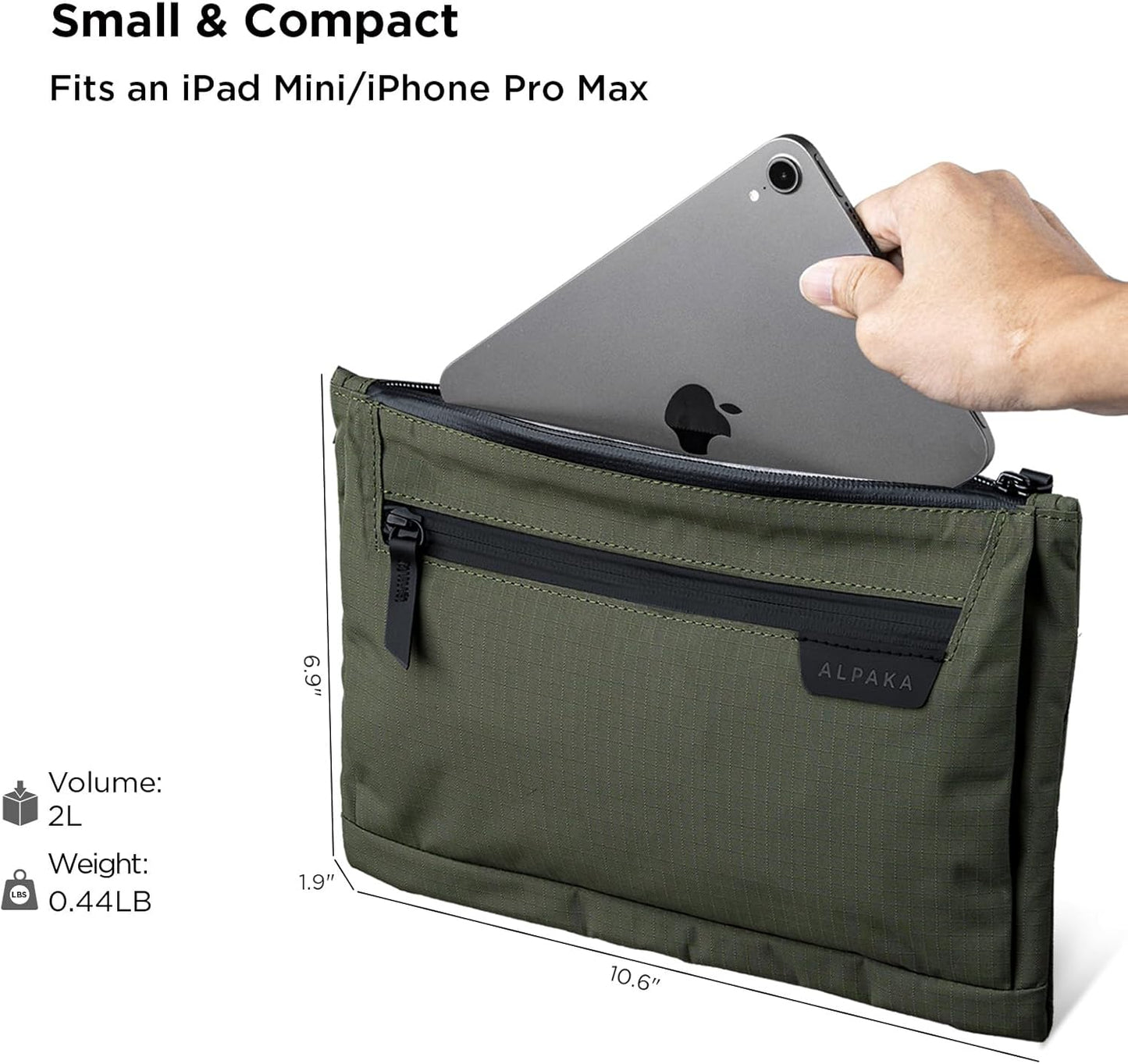 ALPAKA Zip Pouch Max V2 and Zip Pouch Pro-Front Zip Pocket, Compact Men Sling Bag - Passport Holder, Slim Zipper Wallet with RFID Blocking, YKK Zippers Multi-tool Slot