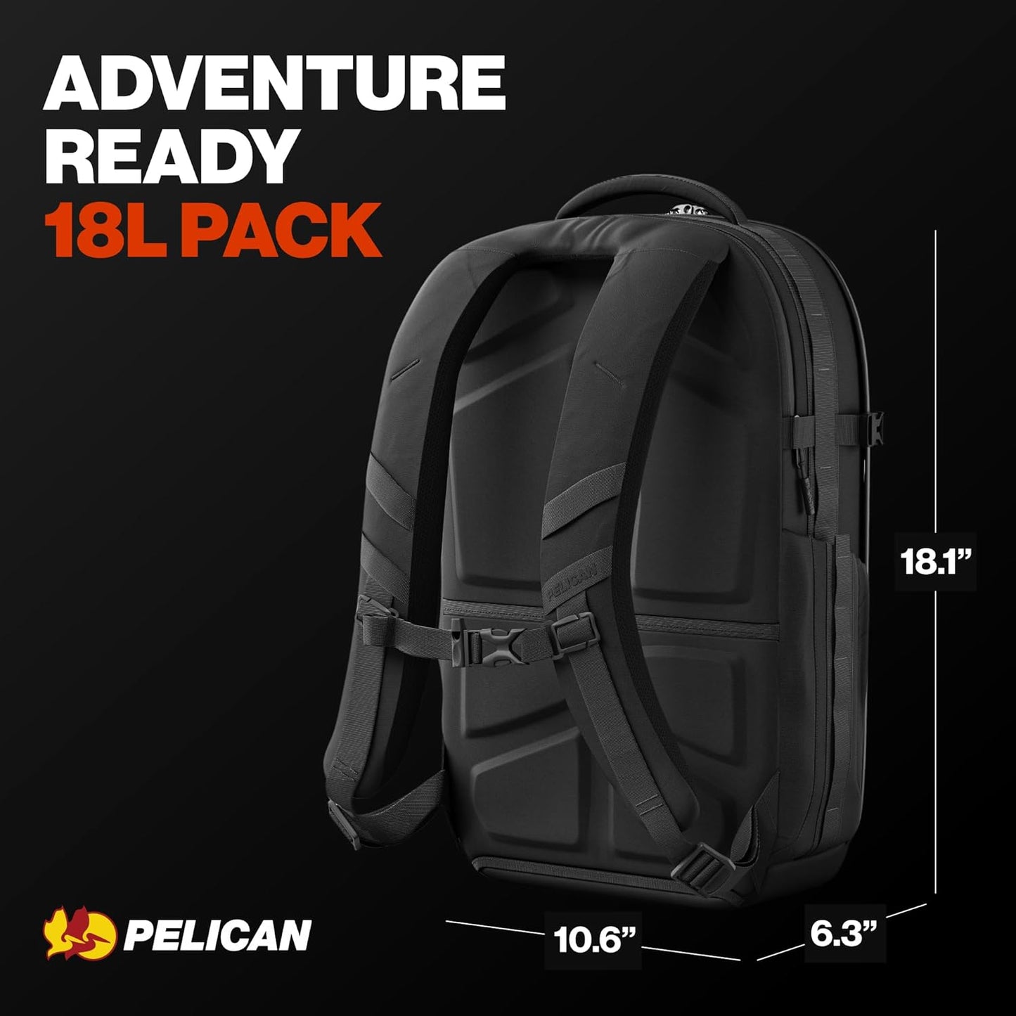 Pelican Aegis Backpack 18 Liter - Travel Backpack (Black)