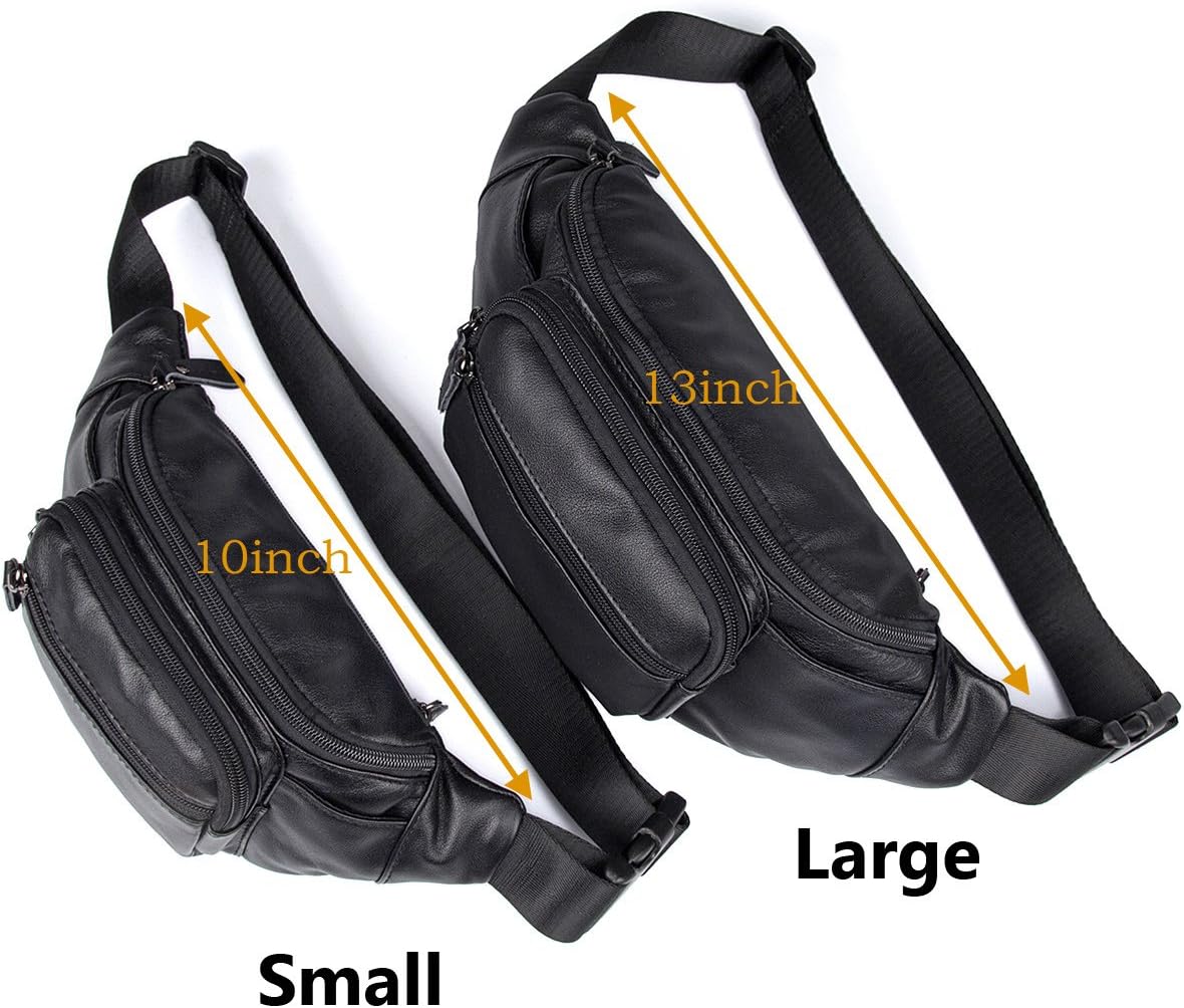 Polare Genuine Leather Fanny Pack/Waist Bag/Organizer (Classic Style)