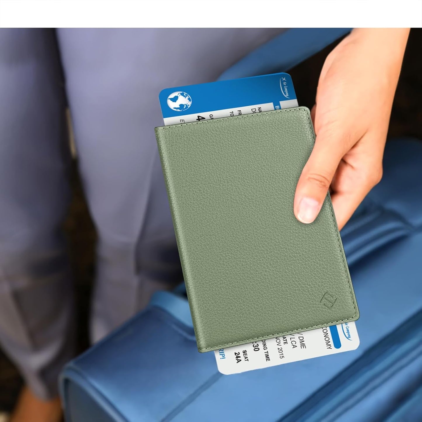 FINTIE Passport Holder, Slim Travel Wallet RFID Blocking Card Case Cover Passport Cover Protector Essentials with Credit Card Slots for Women/Men