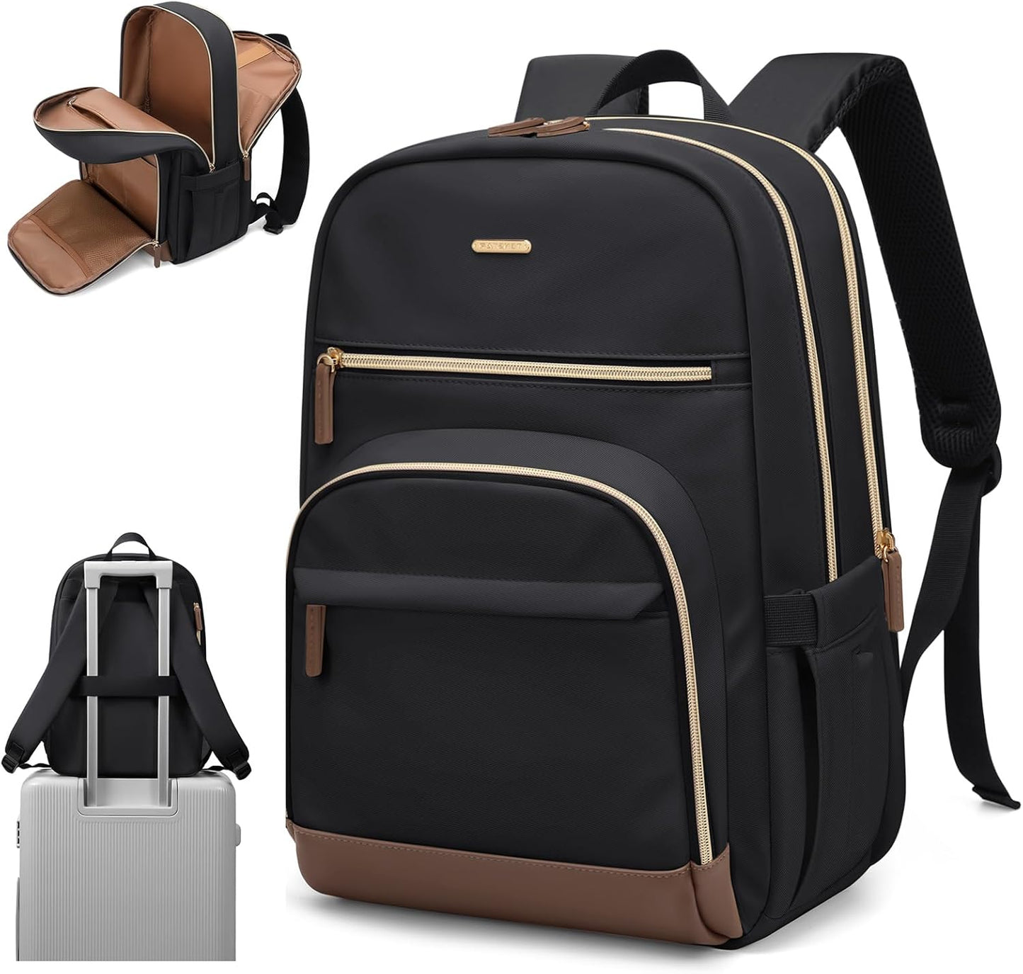 TENSTAR Laptop Backpack for Women, Computer Backpack Fit 16 Inch Notebook, Large Capacity College Backpack Bookbag Casual Daypack for Travel, Apricot