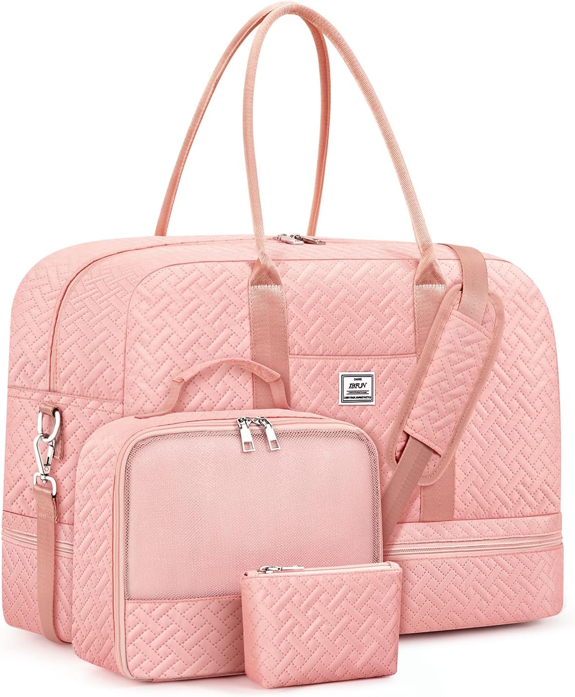 Weekender Bag for Women, Large Overnight Bag Canvas Travel Duffel Bag Carry On Tote with Shoe