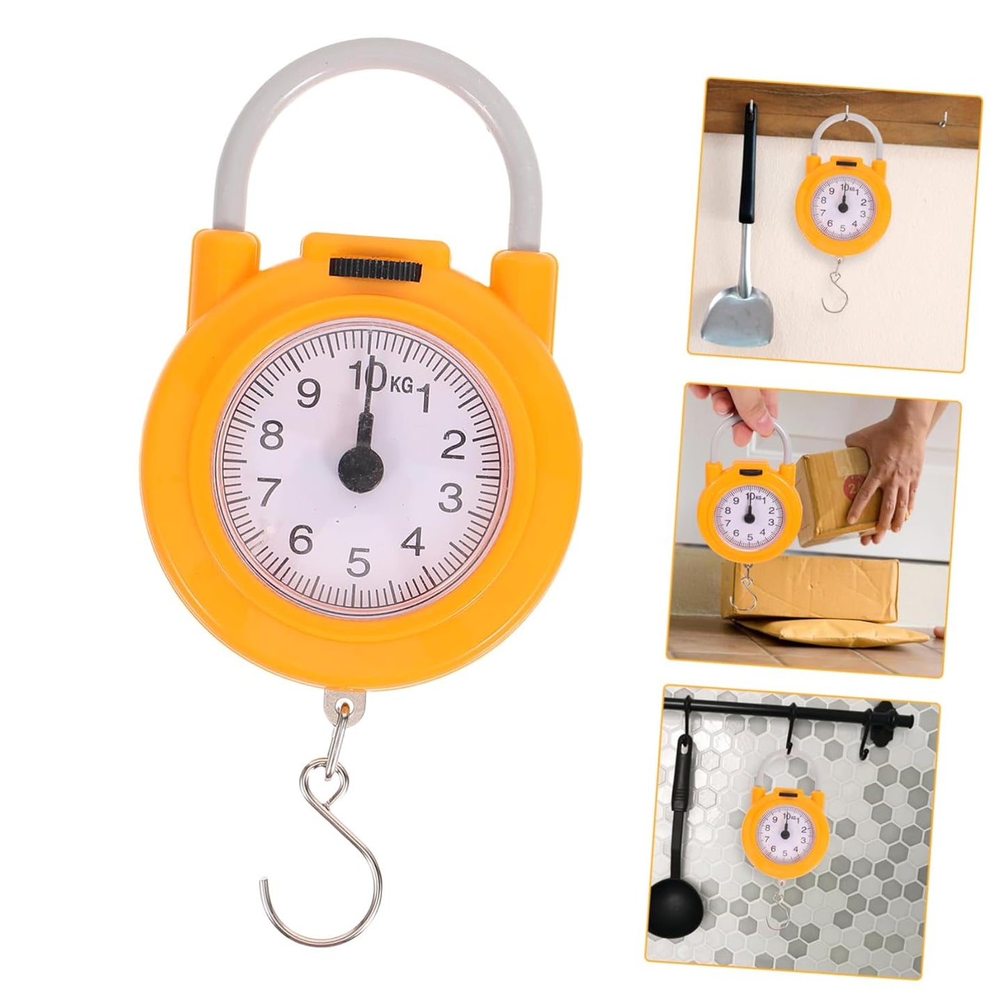 Portable Small Lightweight Mechanical Spring Scale with Hook for Kitchen Luggage Weighing Accurate