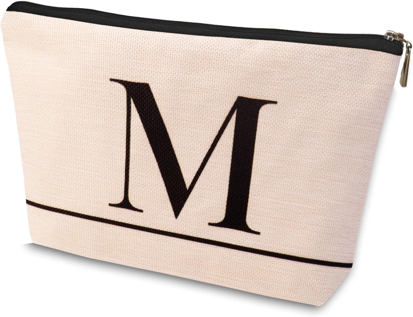 Letter A-Z Initial Personalized Makeup Bags, Birthday Gifts for Women, Monogrammed Gifts for Women Mom Sister Best Friend Bride Bridesmaid, Mothers Day, Christmas, Small Travel Cosmetic Bag (M)