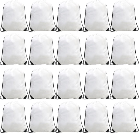 BeeGreen Drawstring Backpack Bags 20,30,50 Packs Reflective String Bags for Gym Sport Trip Cinch Sack DIY for Women Men