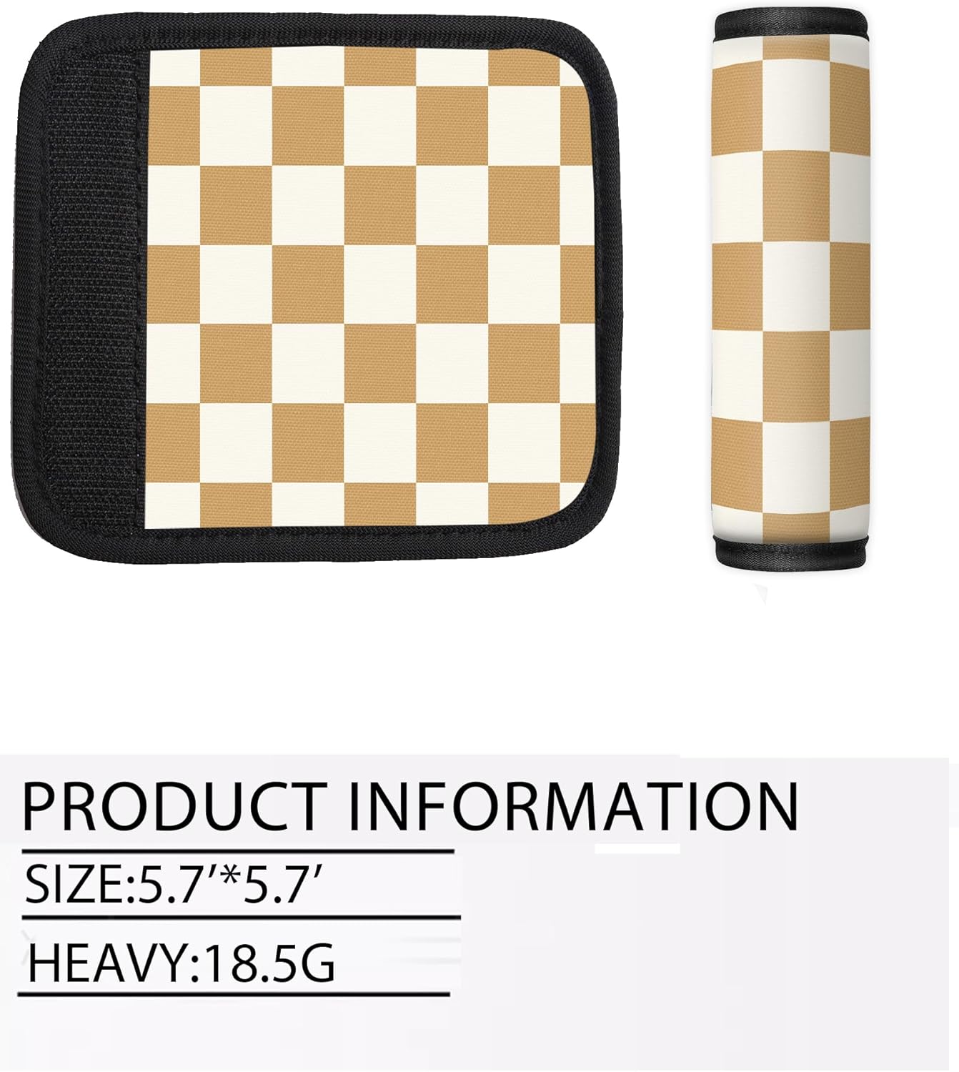 2 Pack Luggage Handle Wrap Travel Tags - Set of Luggage Tags for Suitcases, Identifiers, Marker, and Handle Covers - Cruise Accessories and Travel Gifts（Coffee Brown