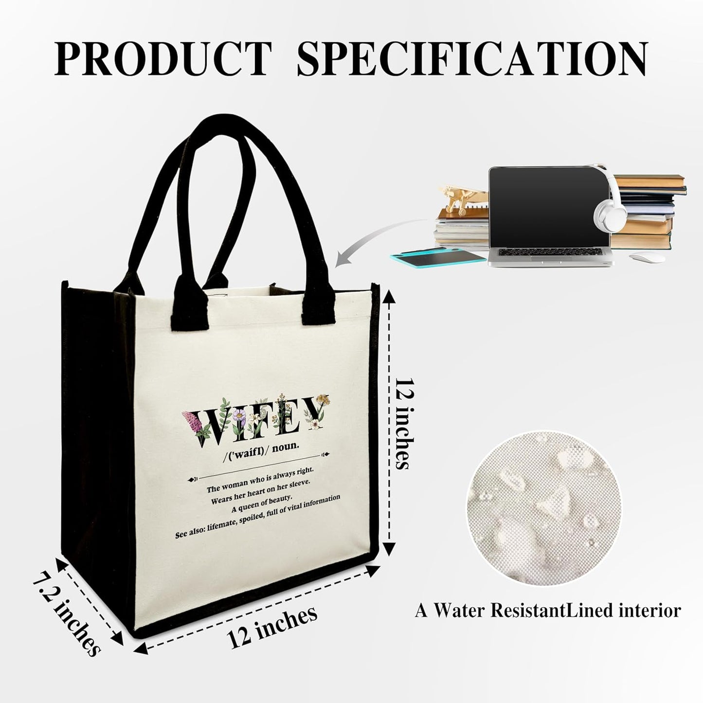 Definition Shoulder Beach Bag - Floral Canvas Tote Bag Gifts