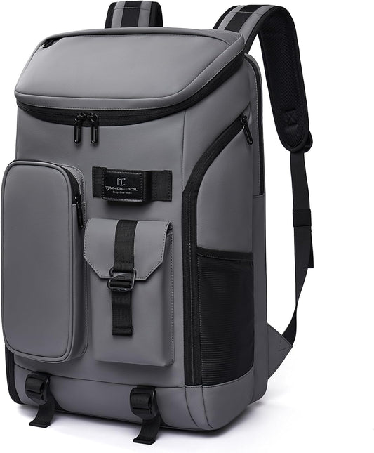 Carry on Travel Backpack for Men Women,30L Multi-Pocket 17.3inch Laptop Backpack, Sports Gym Tennis Badminton Backpack with Shoe Compartment-Grey