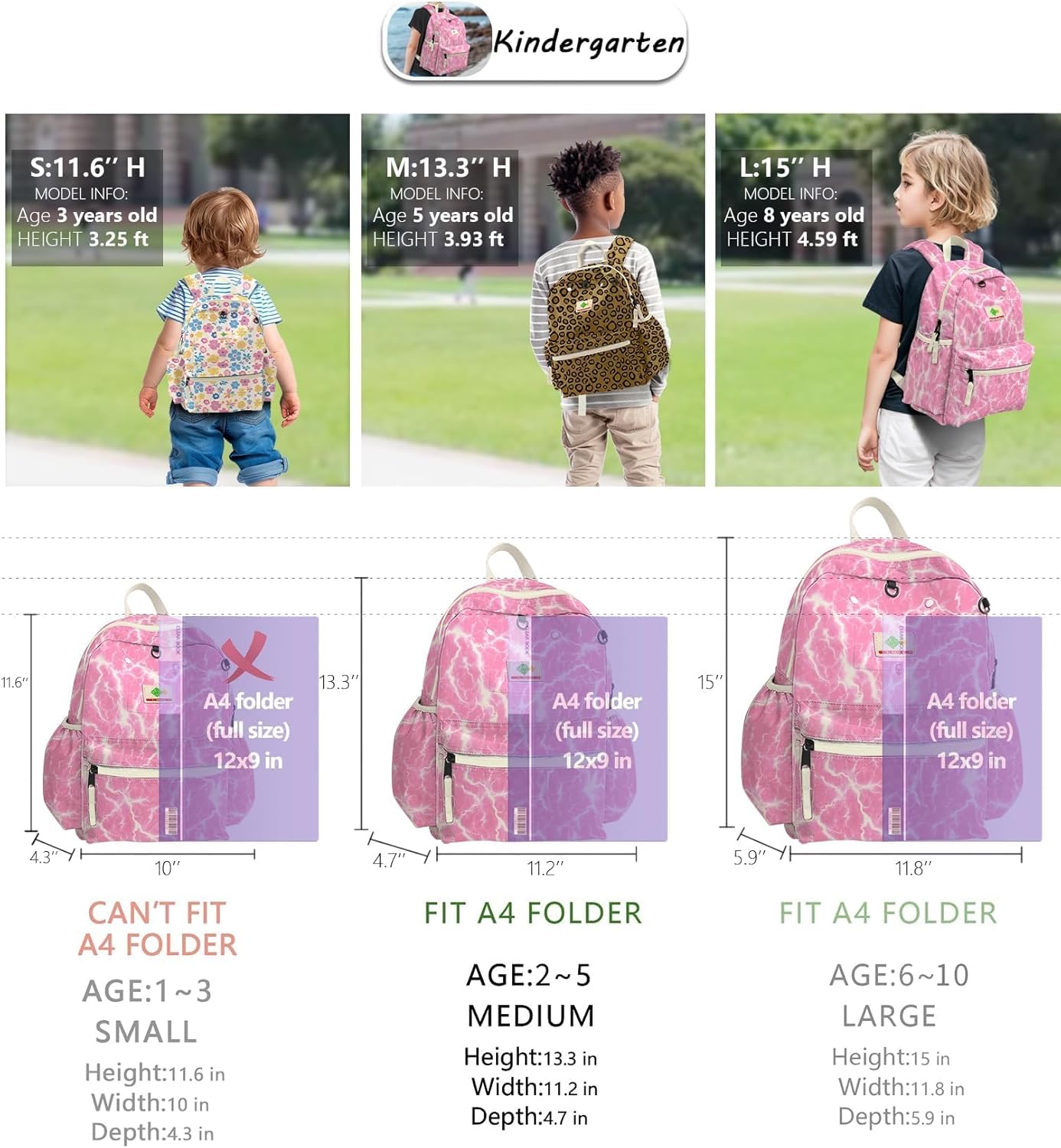Toddler Backpack for Girls 2-5: Preschool Backpack for Boys Girls - Cute Kids Backpack for Boys