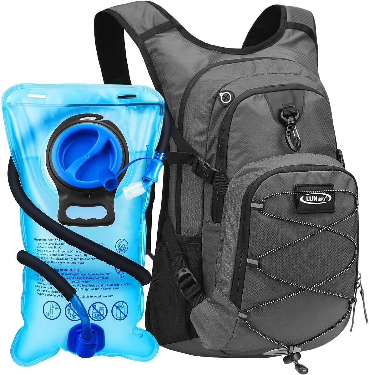 Hydration Backpack with 3L Water Bladder, Insulated Running Hydration Pack Hydropack, Lightweight