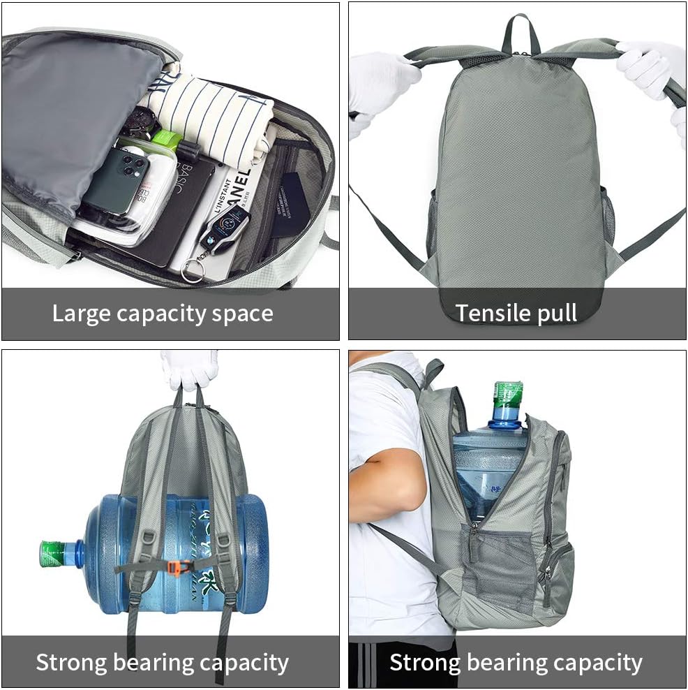FENGDONG 35L Lightweight Foldable Waterproof Packable Travel Small Hiking Backpack Daypack for men women