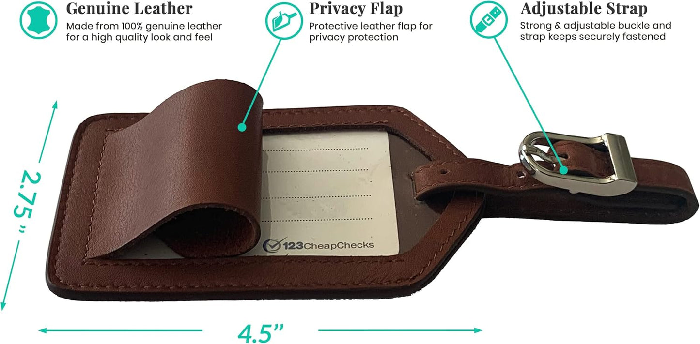 Personalized Monogrammed Toffee Leather RFID Passport Wallet and 2 Luggage Tags