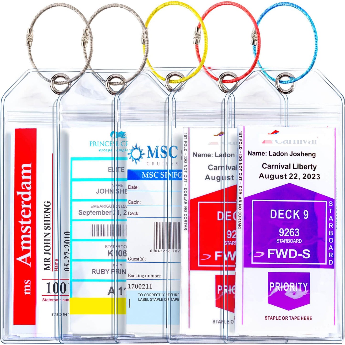 Cruise Ship Essentials for Carnival, Princess, NCL, MSC by JOLLYANTS, Cruise Luggage Tag Holders