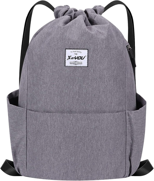 XEYOU Drawstring Sports Backpack Lightweight Gym Yoga Sackpack Shoulder Rucksack Casual Outdoor Daypack for Women and Men