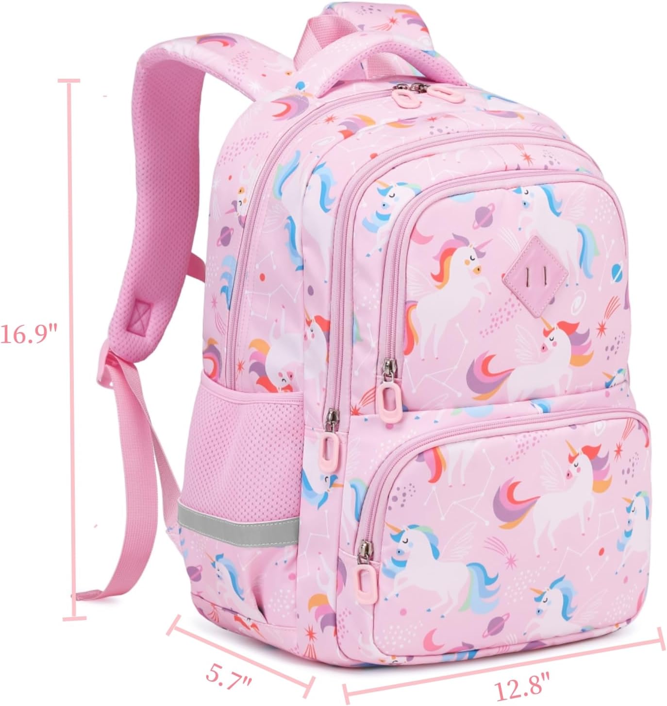 Girls backpack,Backpack for Girls,Lightweight Print Kids Backpack Cute Elementary Middle School Bag(Pink-1)