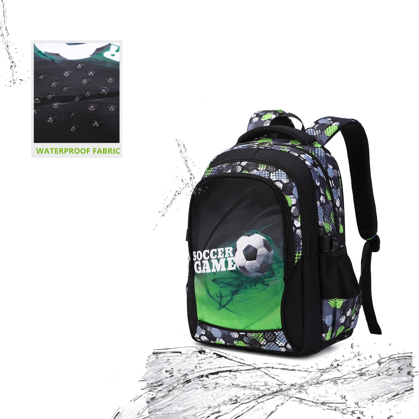 Lmwzh Backpack For Boys Elementary School Bags Kids Bookbag Waterproof Lightweight Durable Green