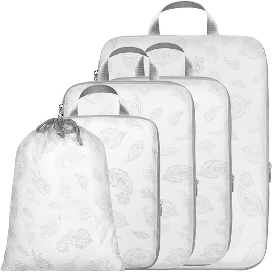 Cambond Compression Packing Cubes for Travel Women - Travel Bags Luggage Organizers Travel Essentials Compression Cubes for Travel Carry on Suitcases Organizer