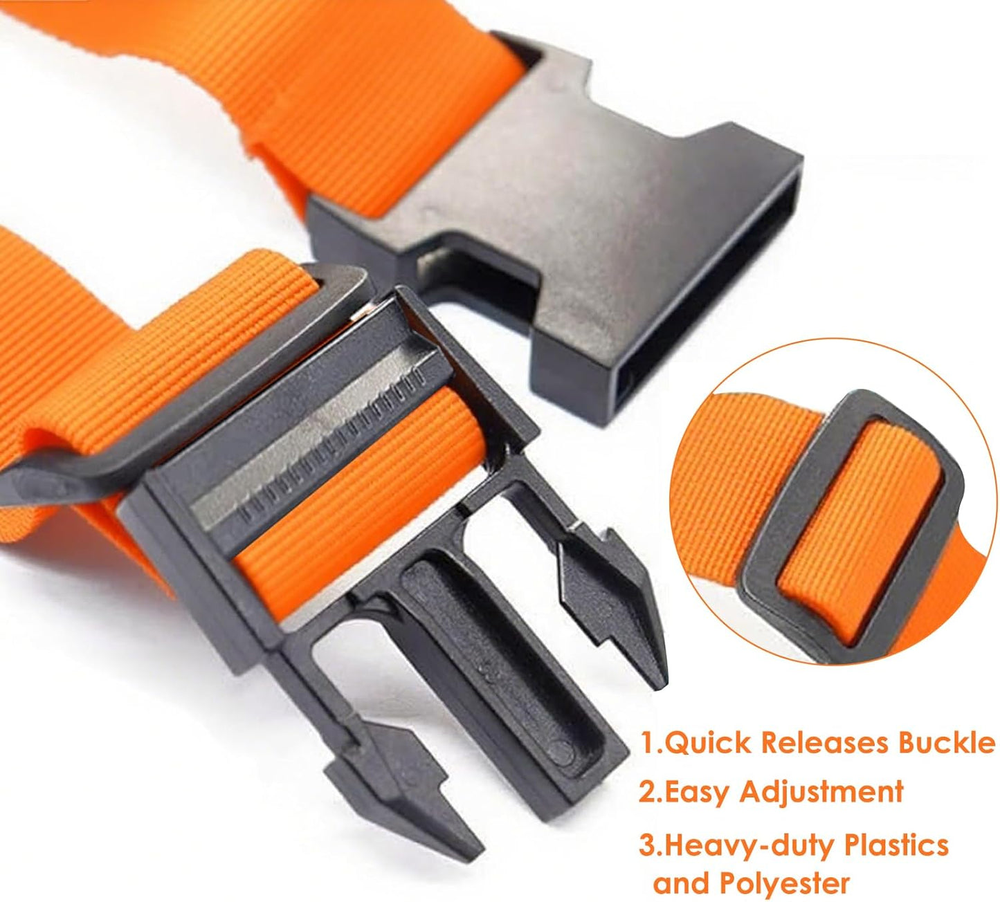 Adjustable Luggage Straps for Suitcases TSA Approved,6 Pack Suitcase Strap Travel Luggage Connector Belt for Bags,Luggage Tags for Suitcases，Luggage Straps to Connect Two Suitcases(Orange)
