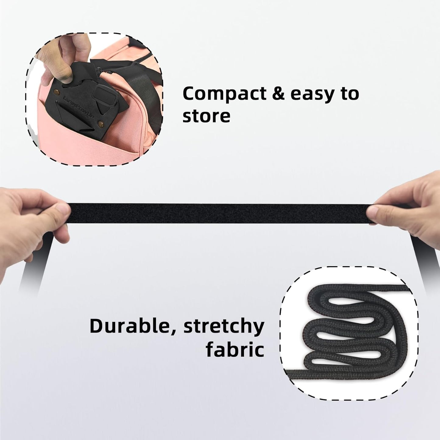 Luggage Straps Bag Bungees, Adjustable TSA-Approved – High Elastic Suitcase Belt for Securing Carry-On (1 Pack Black)