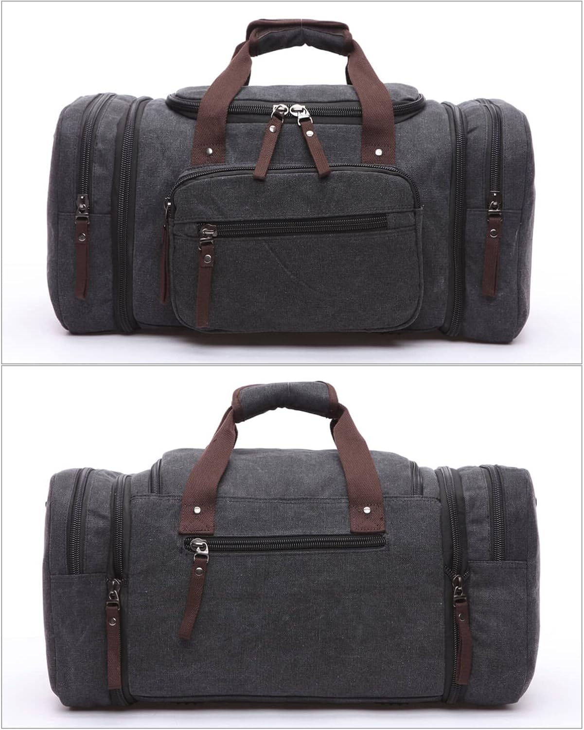 Duffle Bag for Travel, Large Canvas Duffel Bag for Travelling Overnight Weekender Bag Carry On Bag
