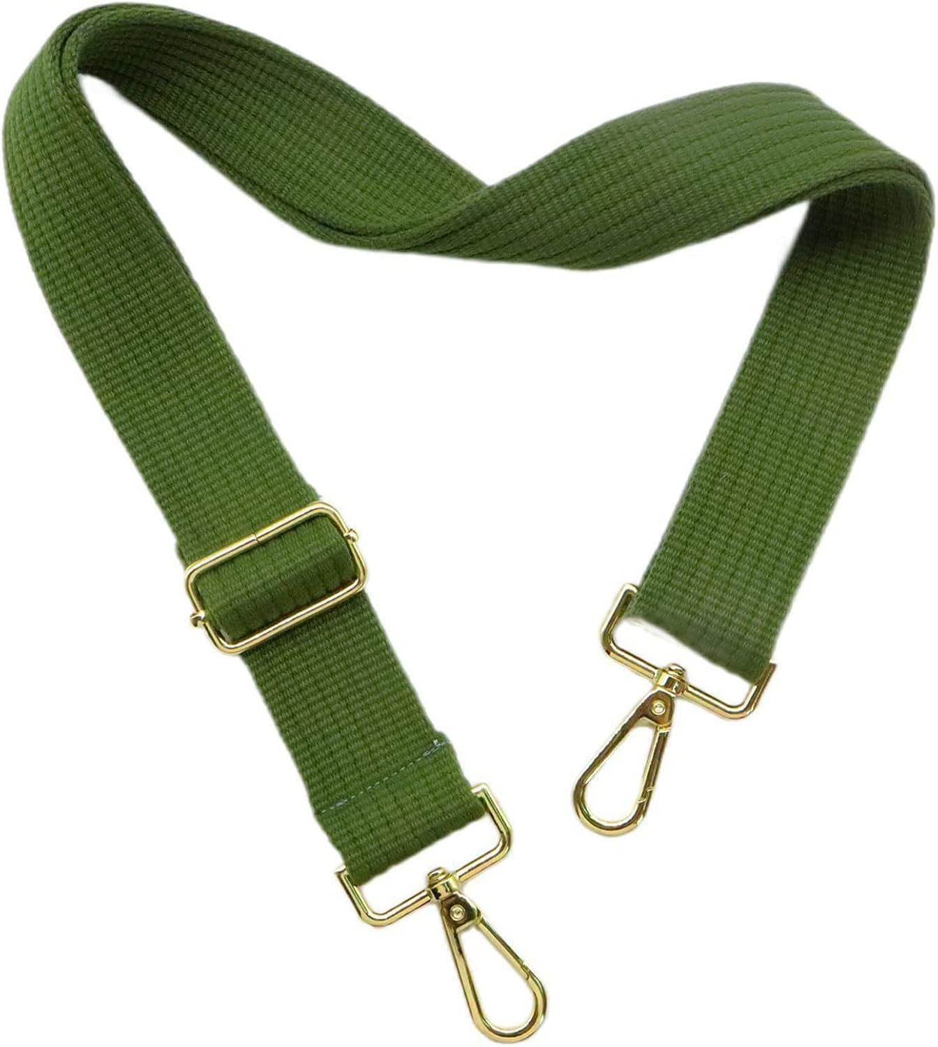 Adjustable Green Purse Strap - 1.5" Wide Handbags, Camera, Guitar, Phone & Crossbody Bag Replacement Shoulder Straps(Gold Hardware)