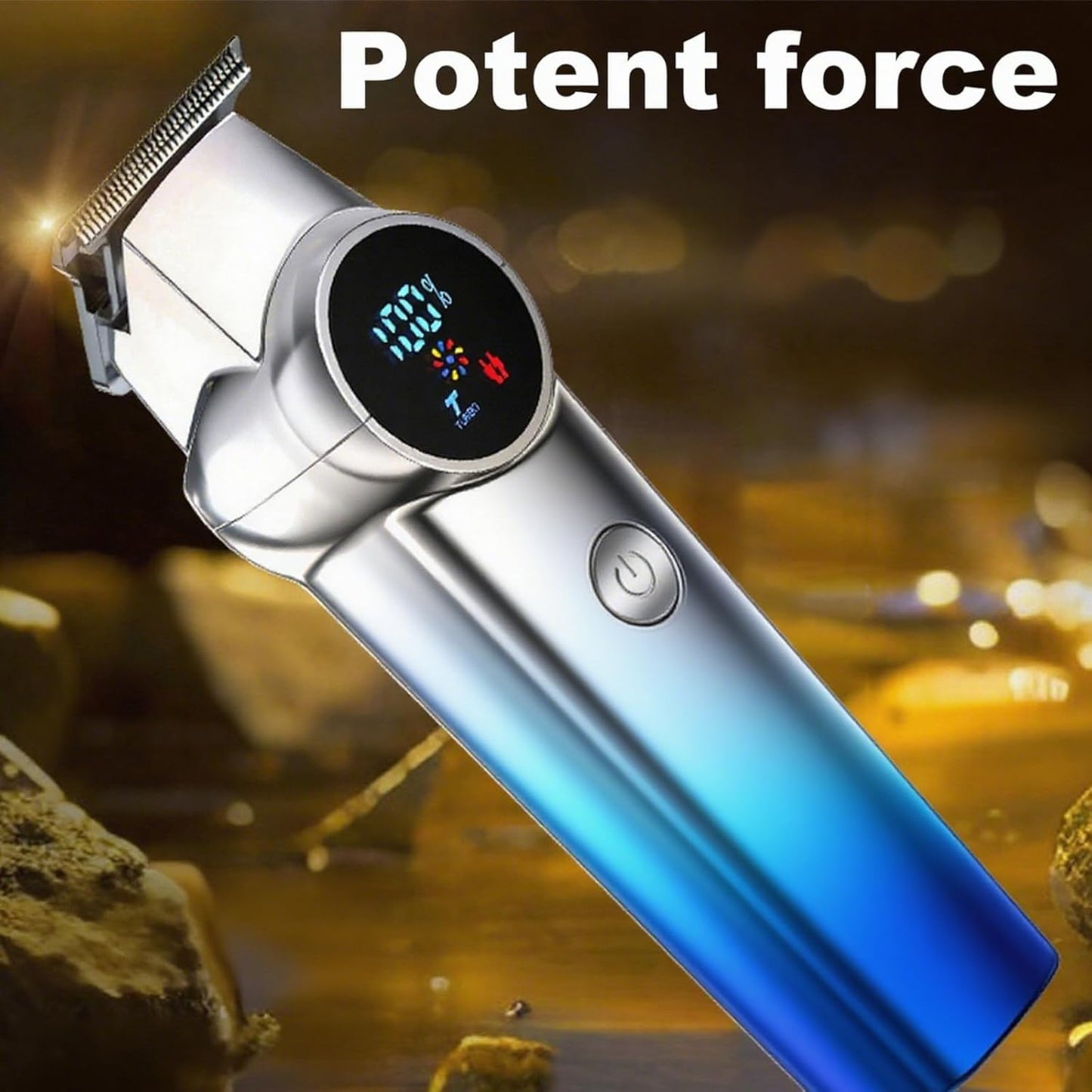 Electric Body Hair Trimmer for Men: Ball Trimmer Pubic Hair Groomer Cordless Rechargeable Shaver Clipper Razor with LED Lighting Razor Portable Body Grooming Travel for Him Dad（Blue）