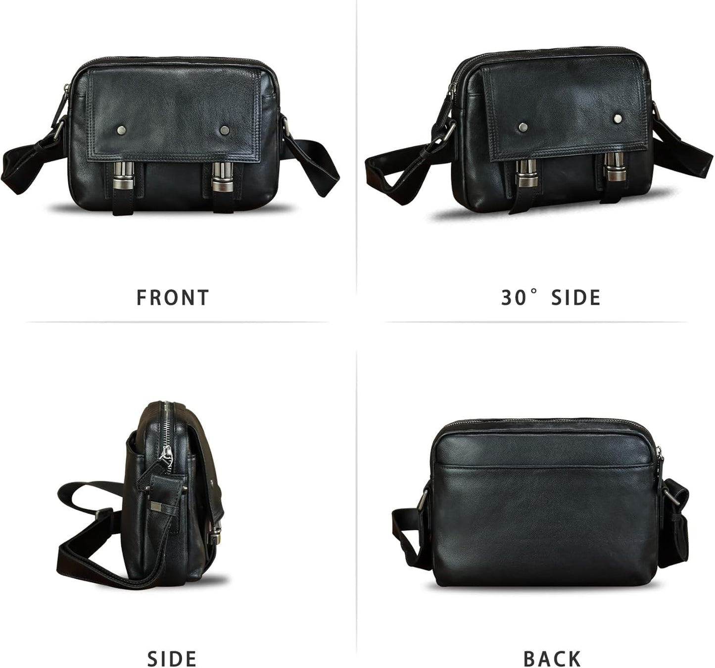 Genuine Leather Shoulder Bag Crossbody Bag for Men Vintage Real Leather Satchel for Men Messenger Bag for Work Travel