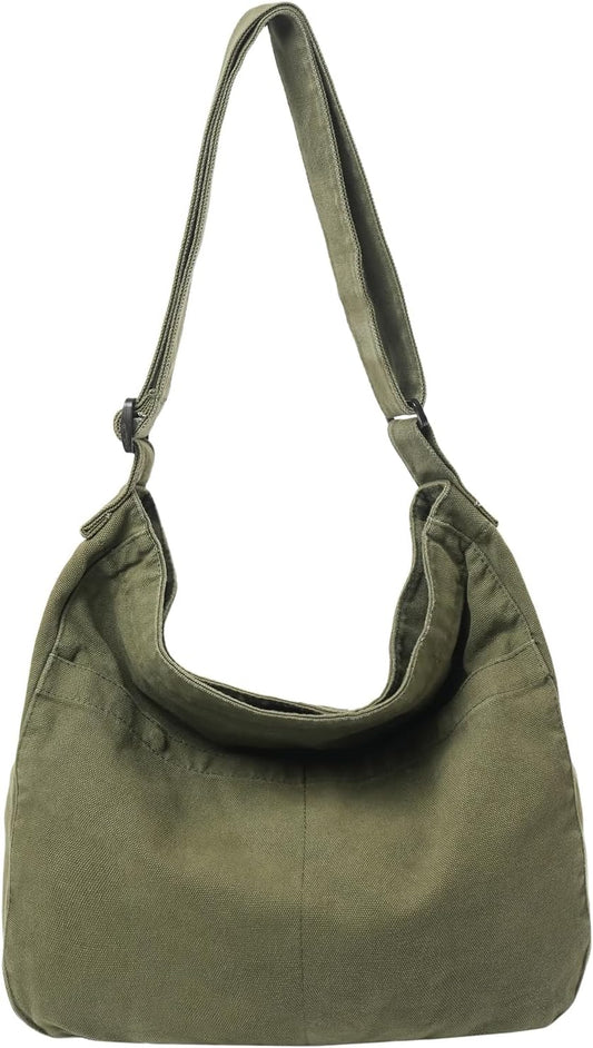Canvas Messenger Bags for Women Crossbody Bag for School Hobo Men Cute Large Shoulder Lightweight Tote