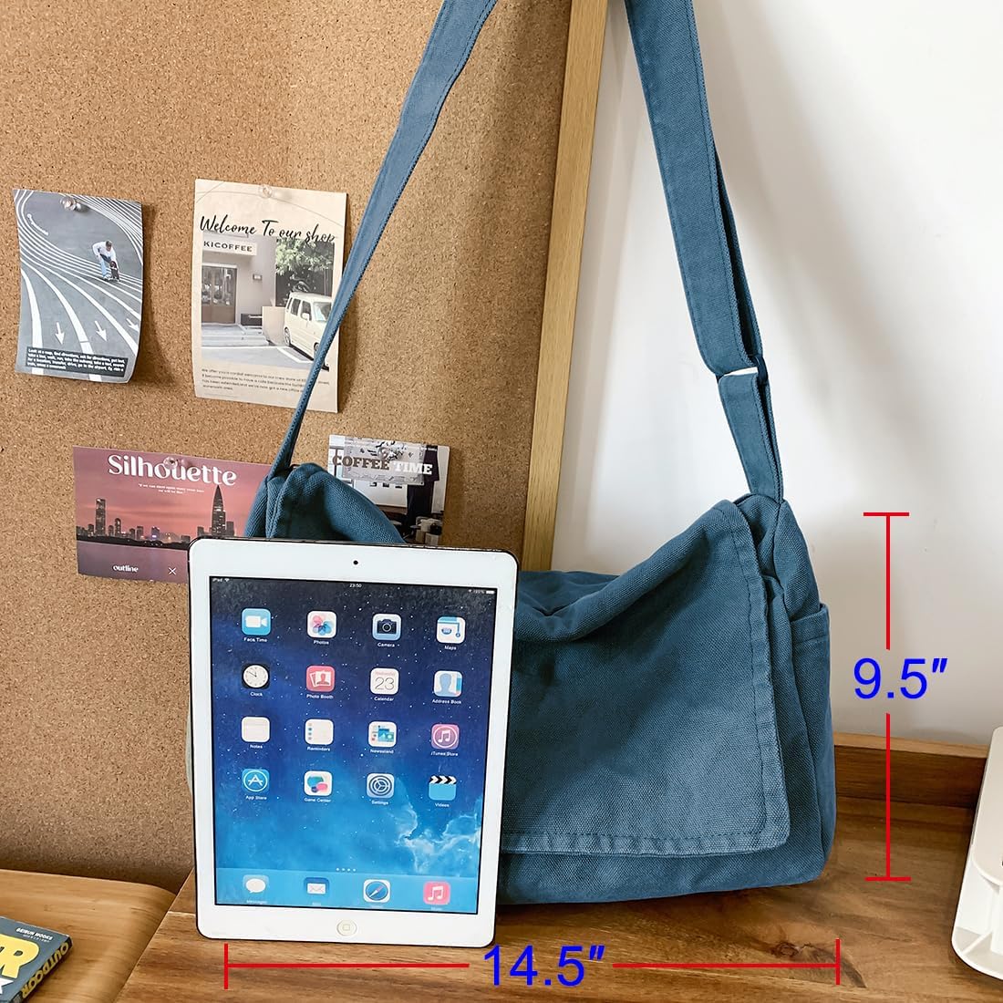 Collsants Messenger Bag for Women Men Satchel Bag Canvas Crossbody Shoulder Bag Casual Sling Bag