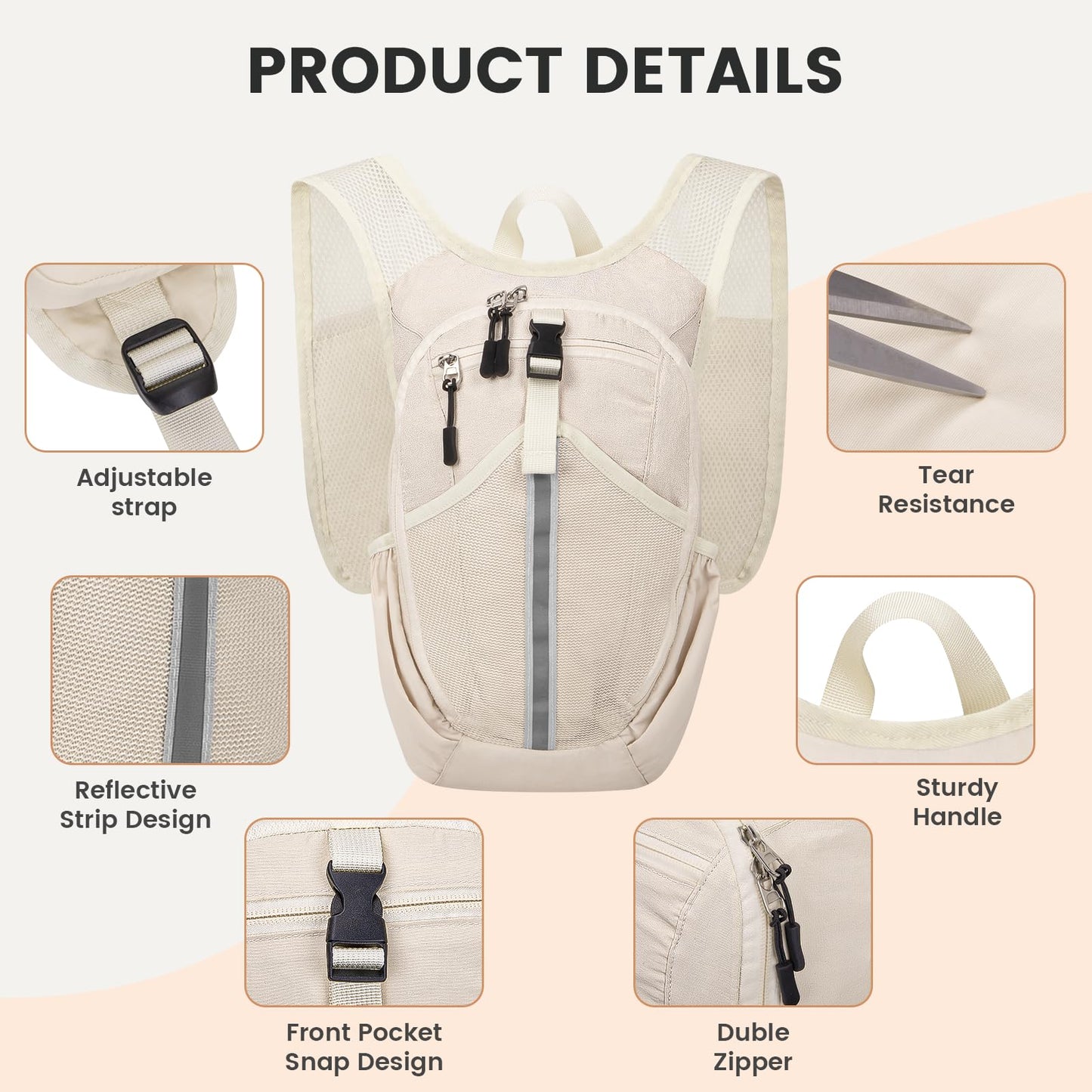 TUIKEN Small Hiking Backpack 10L- Lightweight Packable Foldable Backpack for Travel Camping Outdoor