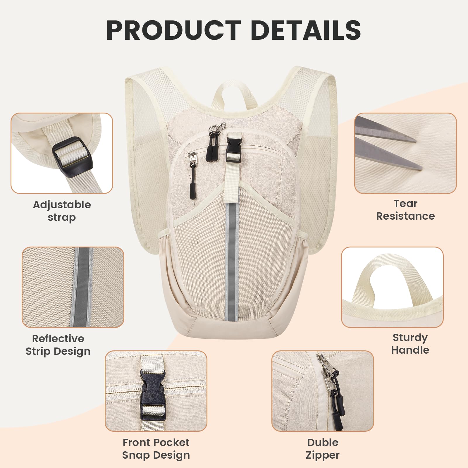 TUIKEN Small Hiking Backpack 10L- Lightweight Packable Foldable Backpack for Travel Camping Outdoor
