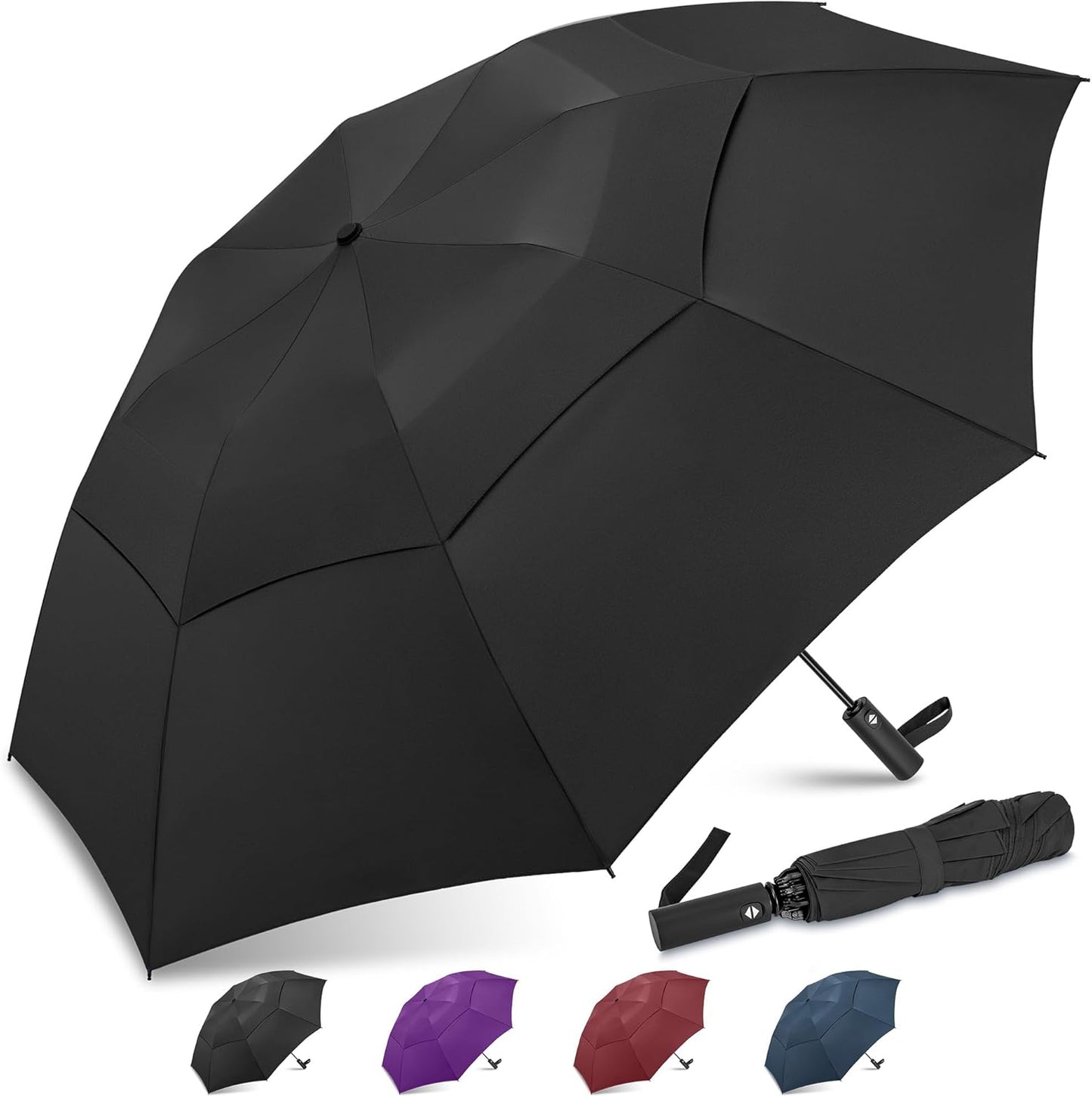 ZOMAKE Compact Golf Umbrella 42/54/62 Inch,Large Golf Umbrellas Windproof Automatic Open Portable Collapsible Travel Umbrella for Men Women