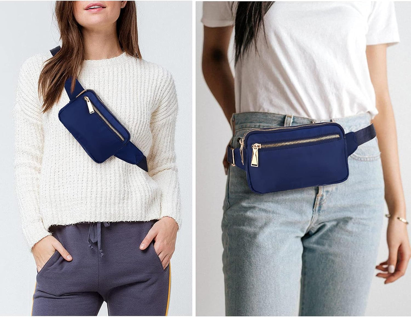 UTO Fanny Pack for Women Crossbody Trendy Fashion Belt Purse Chest Waist Hip Bumbag for Outdoor Shopping Travel Hiking
