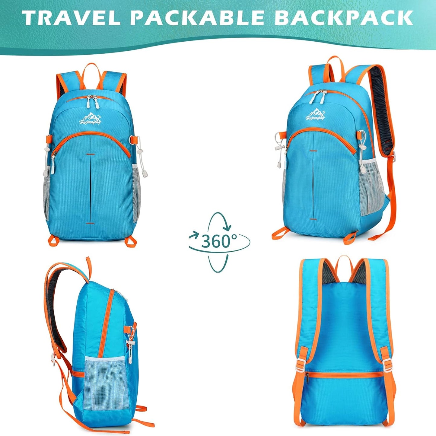 20L Small Hiking Backpack, Lightweight Foldable Daypack Water-resistant Travel Camping Packable Backpack