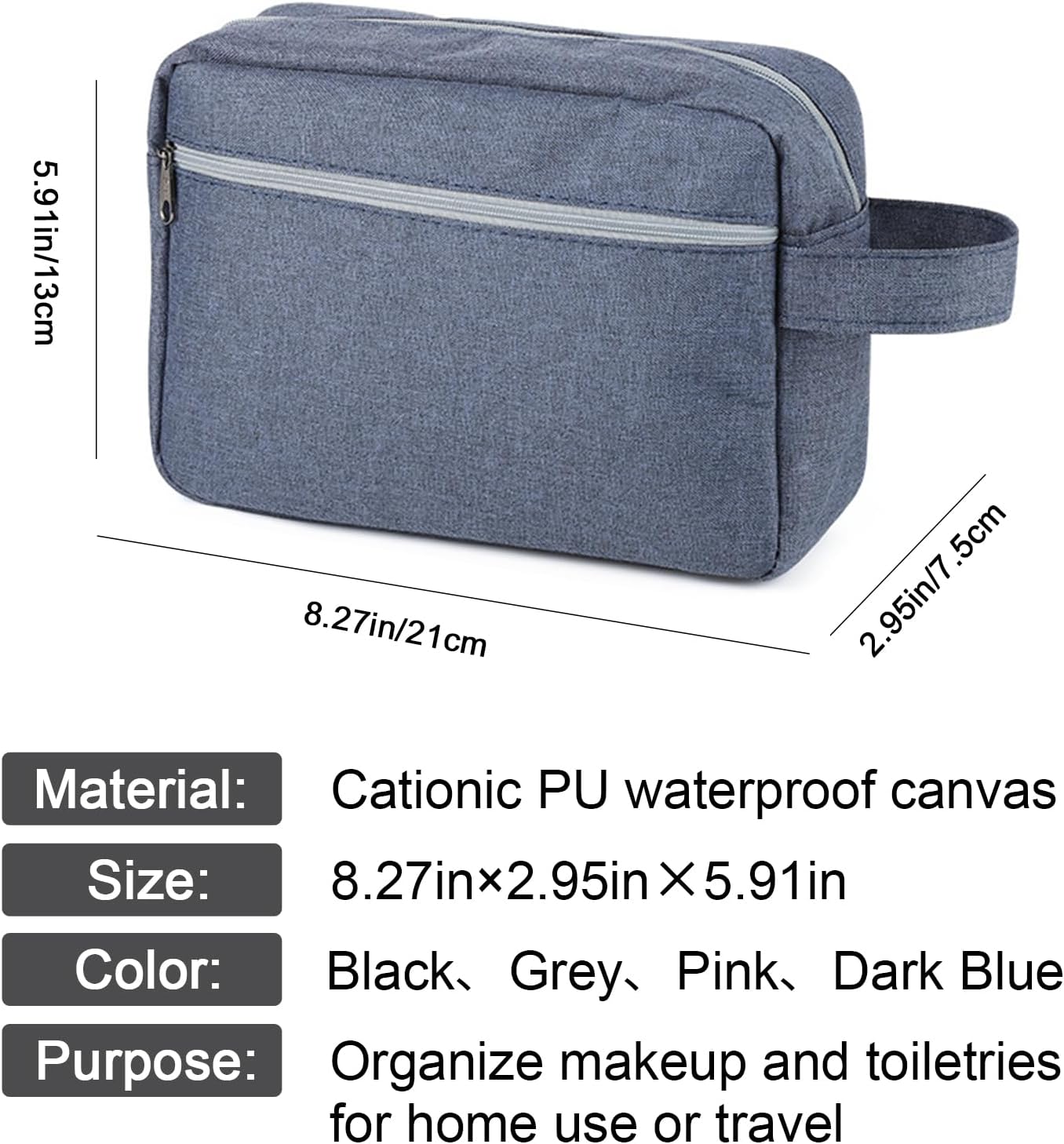 Personalized Toiletry Bag for Men Embroidered Name,Custom Canvas Travel Shaving Dopp Kit Bag,Customized Gift for Father,Husband, Boyfriend,Groomsmen,Anniversary,Birthday