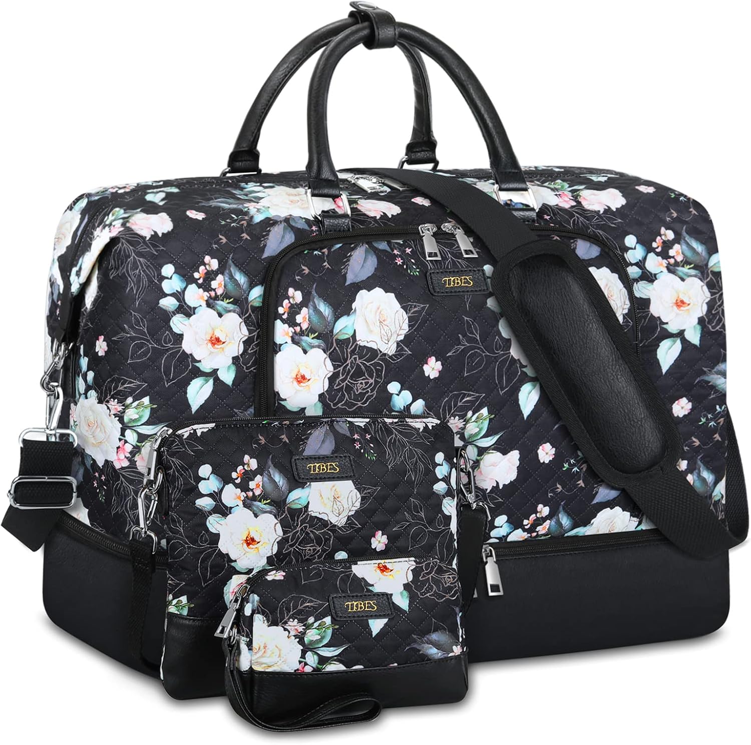 Travel Weekender Bag for Women, Overnight Bag with Shoe Compartment Oversized Travel Duffel Bag