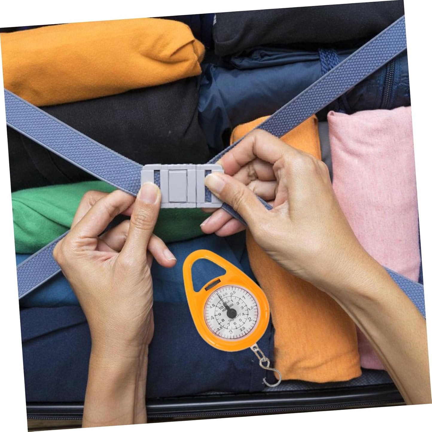 3pcs Hand Held Scale for Luggage Weight Portable Travel Scale Spring Mechanism Digital Suitcase Weight Hook