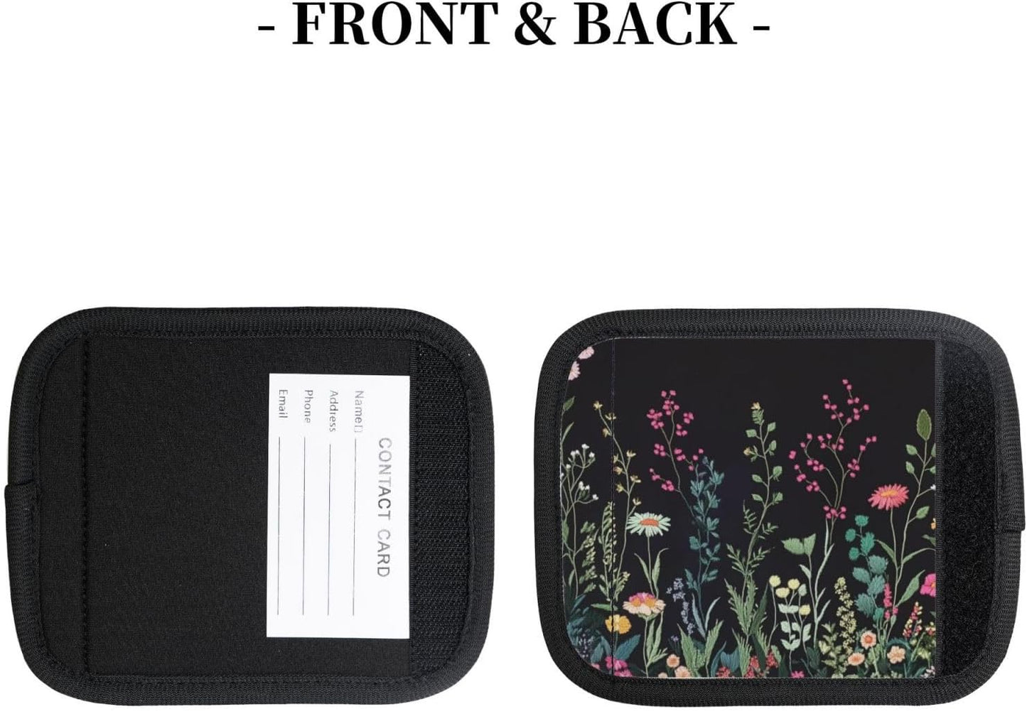 Wildflower Plant Luggage Handles Wrap Grips For Suitcases Luggage Travel Accessories For Airplane 2pcs