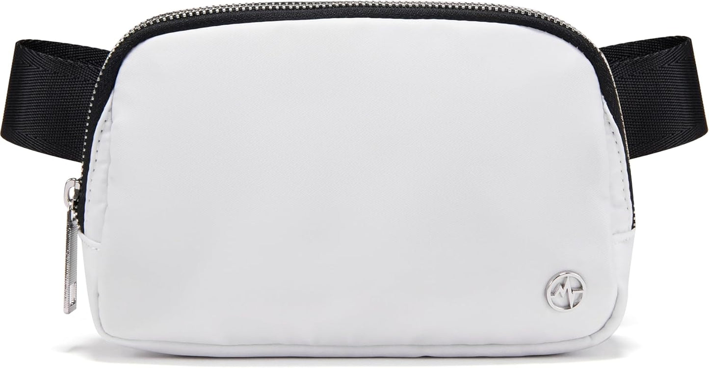 Pander Belt Bag for Women, Fashion Waist Packs, Crossbody Bags, Everywhere Belt Bag with Adjustable Strap (White).