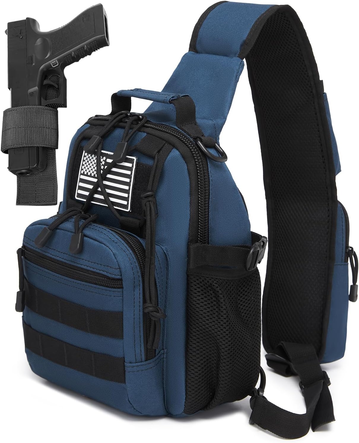 ATBP Small Tactical Holster Sling Backpack Accessories Shoulder Pouch Water Bottle & Radio Holder Crossbody Bag for Men