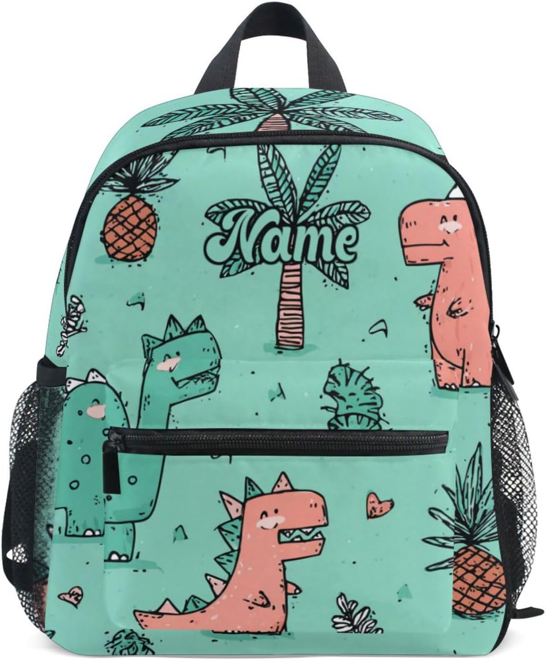 Custom Cute Dinosaurs Preschool Backpack for Toddler Boy Girl,Personalized Backpack with Name Text, Customization Kindergarten School Bookbags - M