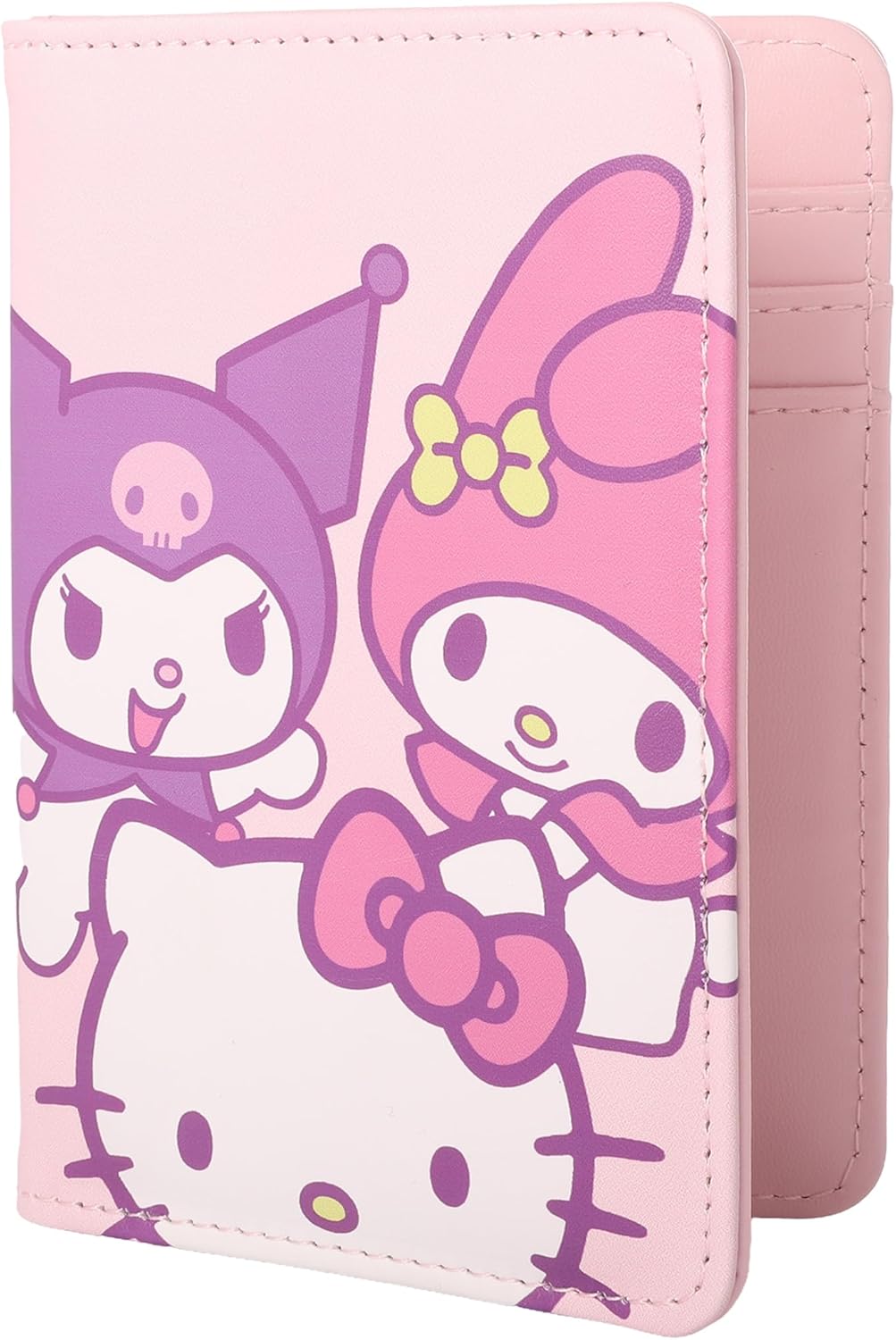 Hello Kitty and Friends Pink Passport Holder for Travel Official License, Sanrio Passport Cover for Women