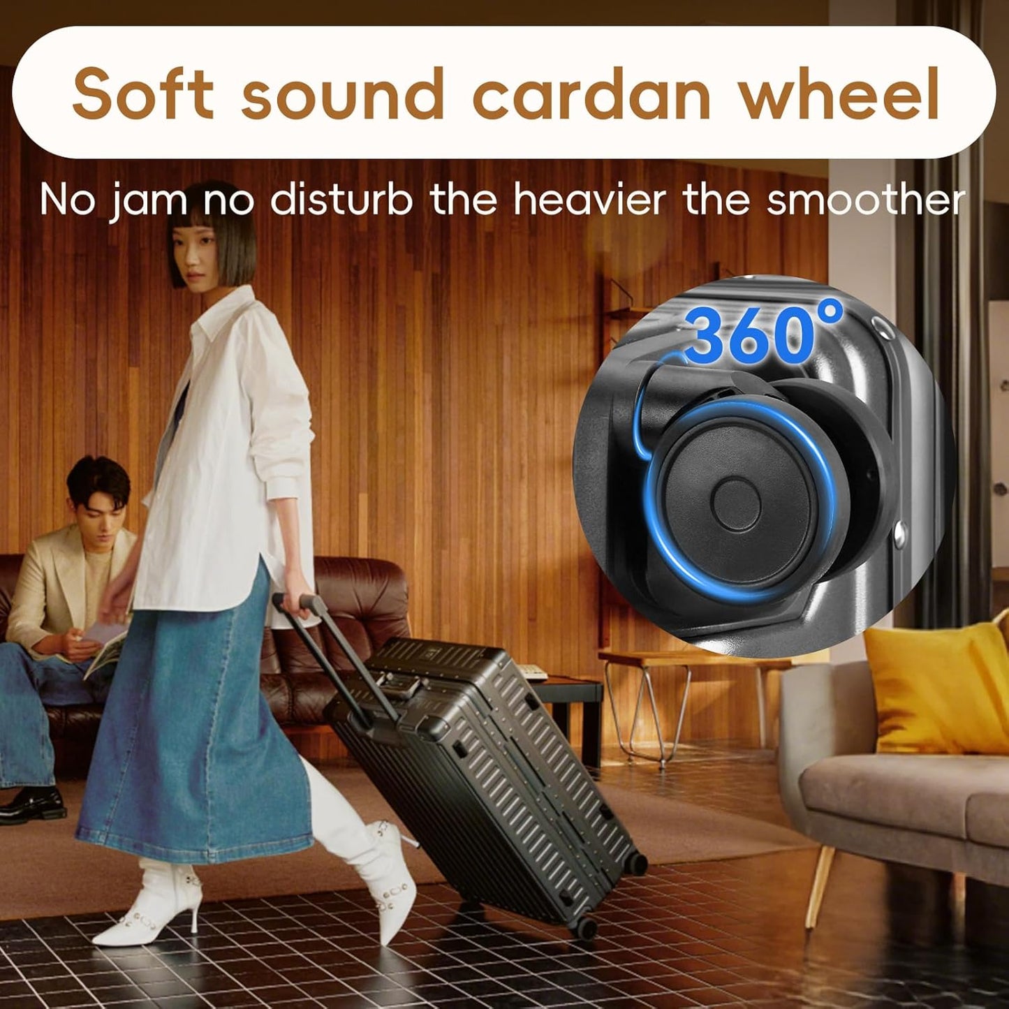 ROAMING Zipperless Luggage Airline Approved with Polycarbonate Aluminum Frame, Lightweight Hardside Luggage with Spinner Wheels, Metal Travel Luggage with Double TSA Locks, Carry On 20 Inch, gray