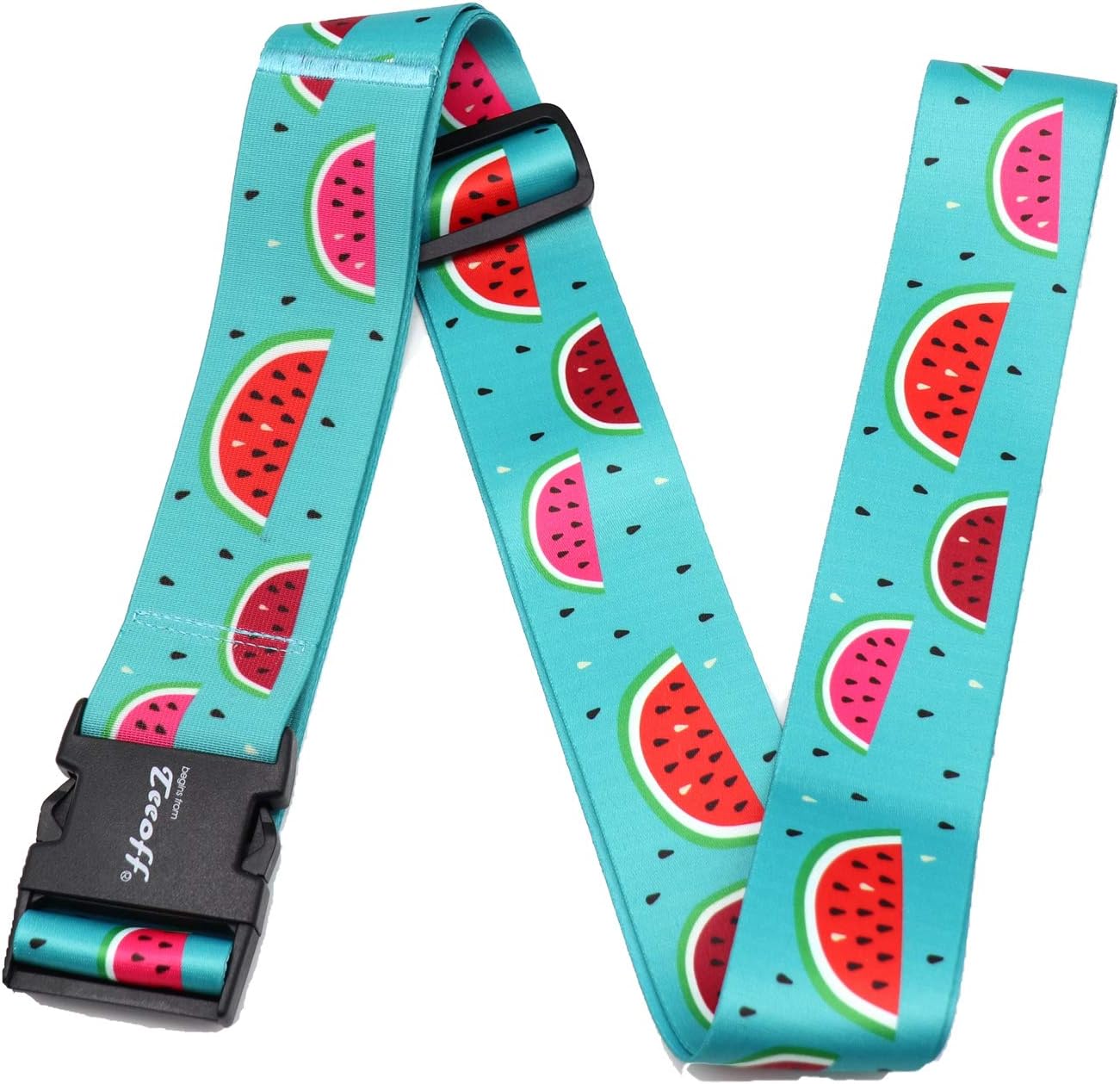 Teeoff Elastic Luggage Straps Suitcase Belts Travel Bag Accessories Adjustable 220CM (Watermelon)