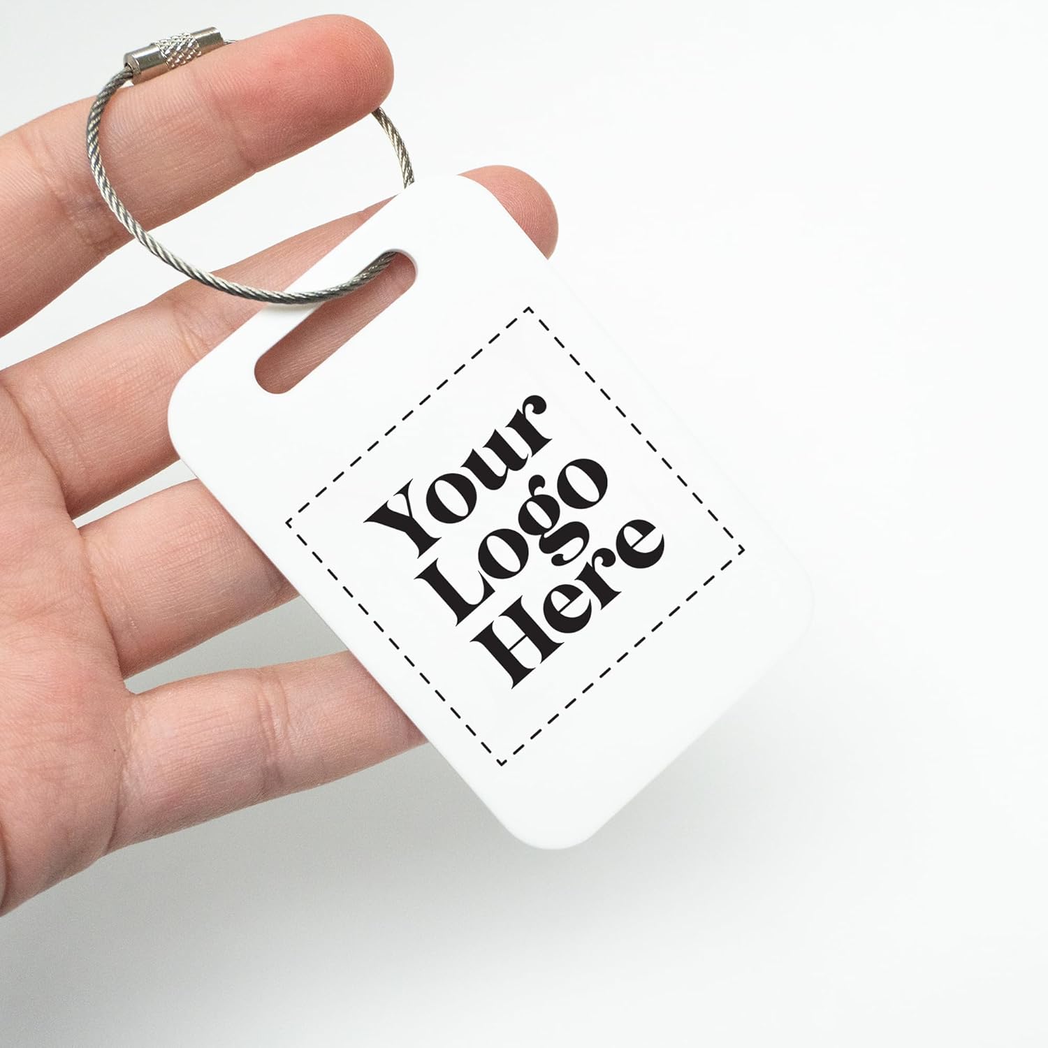 Personalized Logo Name Tag for Luggage (3 or 6 Count Pack) | Custom Tag for Suitcase | Acrylic Name