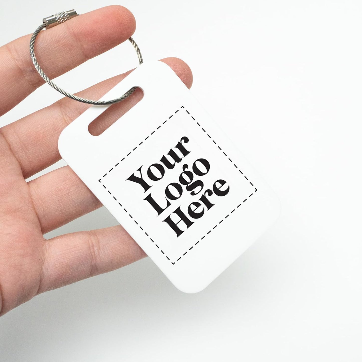 Personalized Logo Name Tag for Luggage (3 or 6 Count Pack) | Custom Tag for Suitcase | Acrylic Name